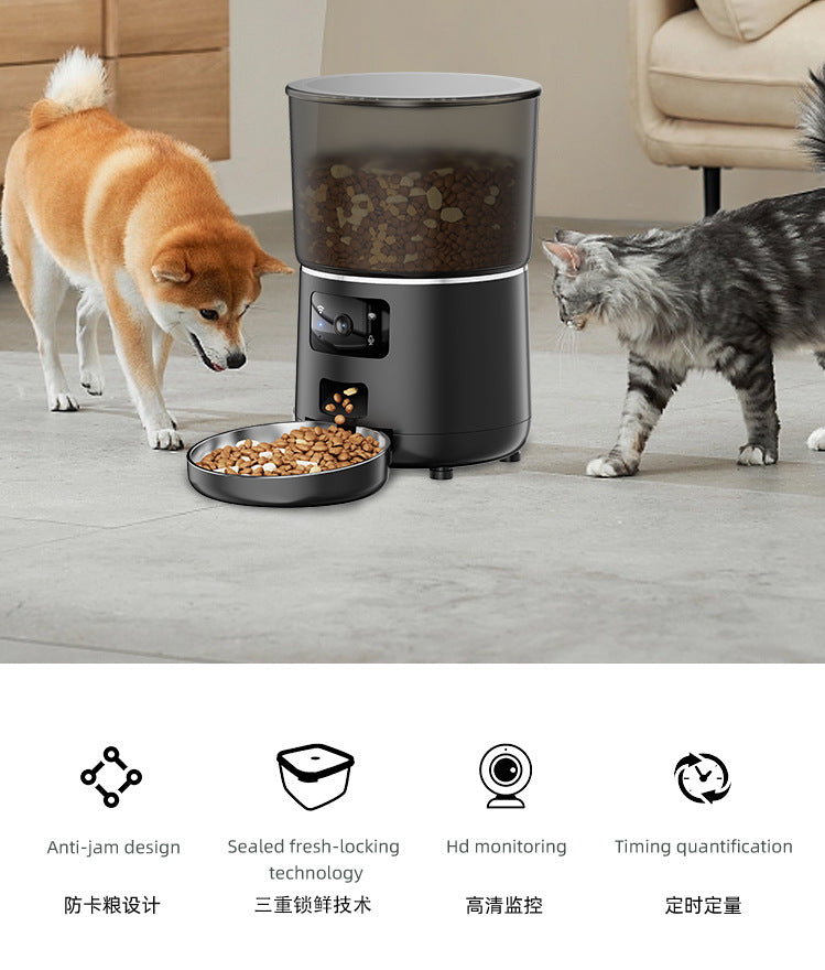 Pet feeder with video function
