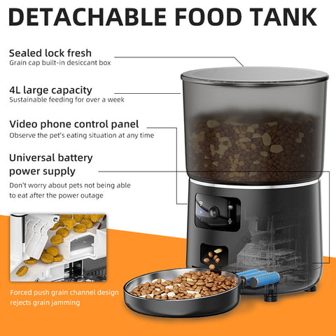 Pet feeder with video function