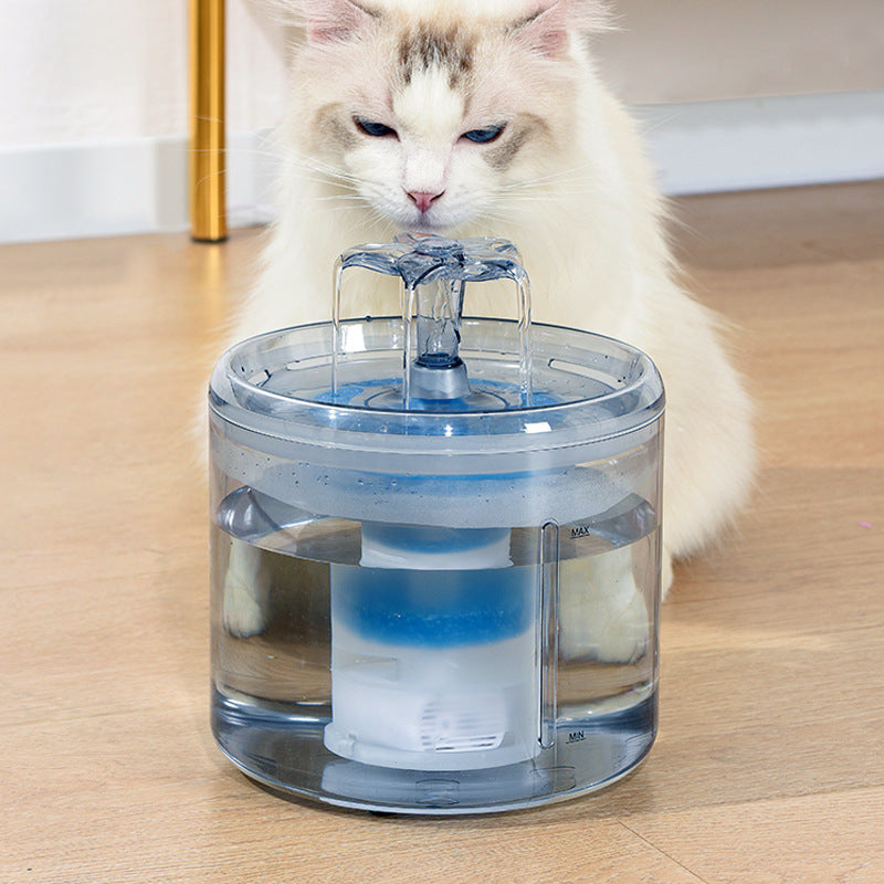 Intelligent thermostatic cat and dog water dispenser, silent filtration, external sensor