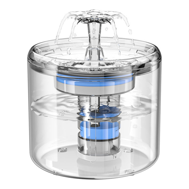 Intelligent thermostatic cat and dog water dispenser, silent filtration, external sensor